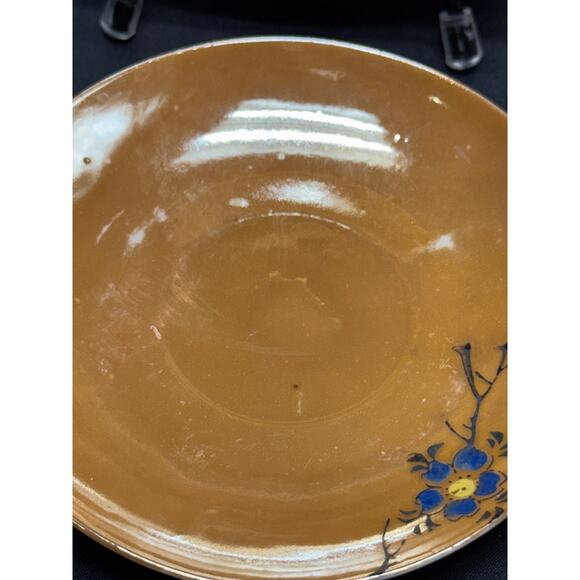 Set of 4 Vintage Hand-Painted Lusterware Demitasse Teacups & Saucers – Japan - Picture 6 of 13